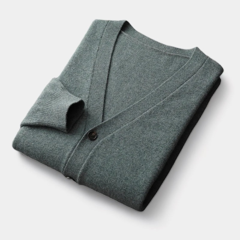 Herren Cardigan Gestrickt Klassisches Knopfdesign Leichtgewicht