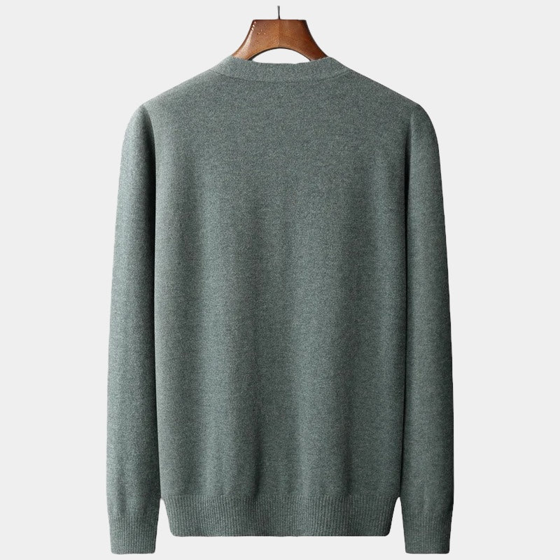 Herren Cardigan Strick Leichtgewichtig Klassisch Schwarz - Norvielle