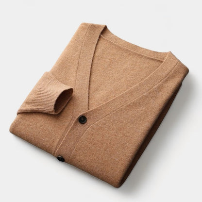 Herren Cardigan Gestrickt Klassisches Knopfdesign Leichtgewicht