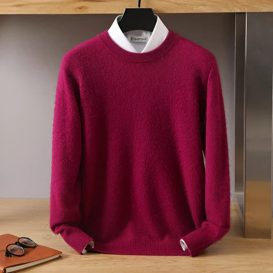 Herren Cashmere Pullover O-Ausschnitt Leichtgewicht