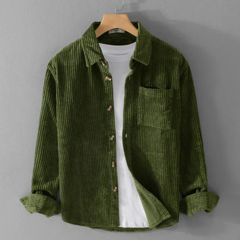 Herren Cordjacke Reguläre Passform Lange Ärmel