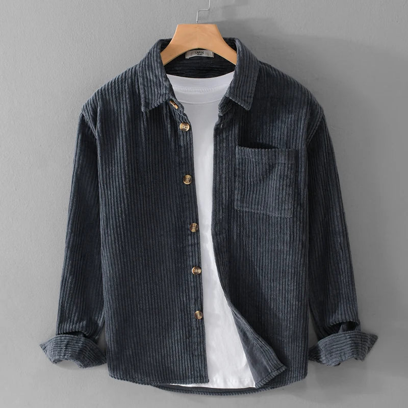 Herren Cordjacke Reguläre Passform Lange Ärmel