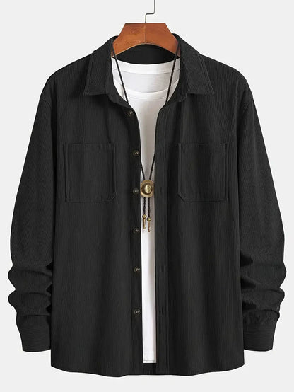 Herren Cordjacke Lässiger Schnitt Mit Taschen - Norvielle