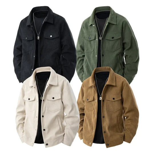Norvielle Herren Corduroy-Jacke Leicht Braun - Norvielle