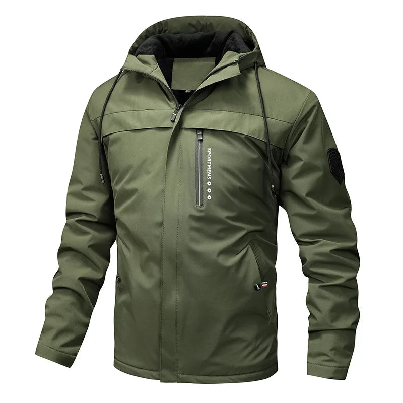 Herren Winterfleecejacke Sportlicher Kapuzenstil - Norvielle