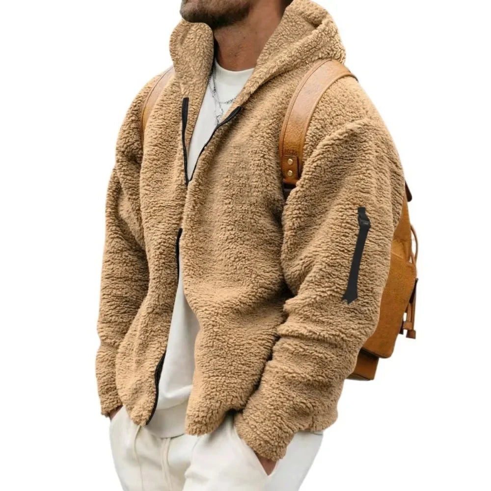 Norvielle Herren Winterfleecejacke Wasserdicht Mit Kapuze - Norvielle