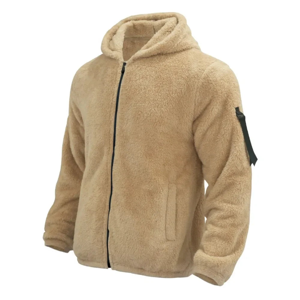 Norvielle Herren Winterfleecejacke Wasserdicht Mit Kapuze