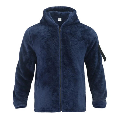 Herren Winter Fleecejacke Wasserfest mit Kapuze
