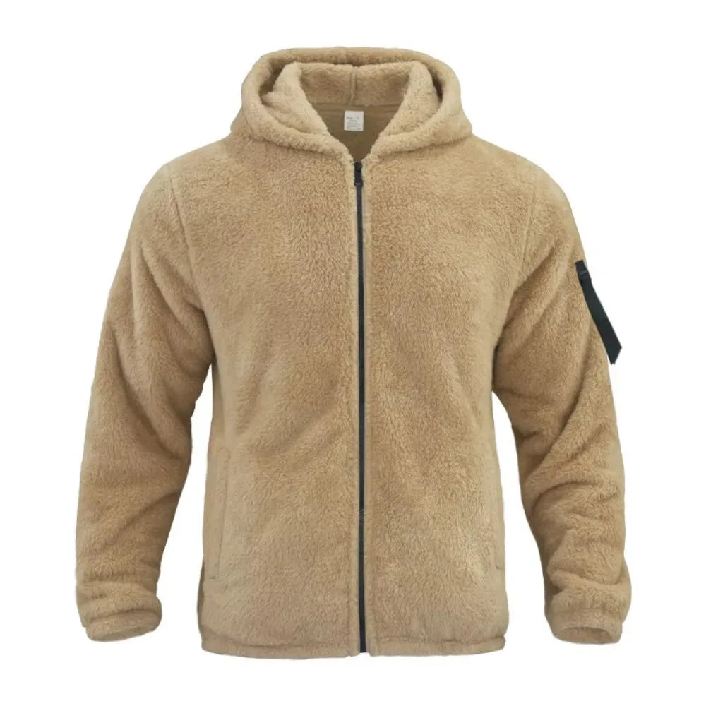 Norvielle Herren Winterfleecejacke Wasserdicht Mit Kapuze