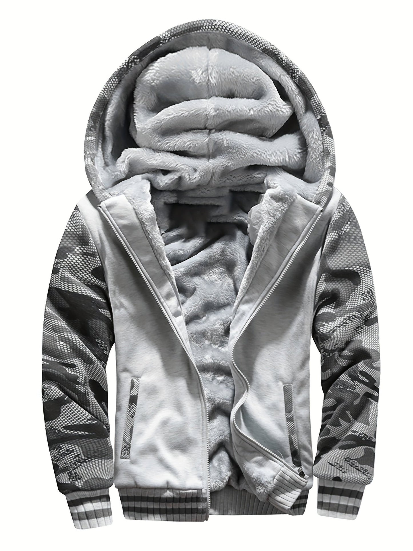 Herren Fleecejacke Winddicht Lässig Normale Passform