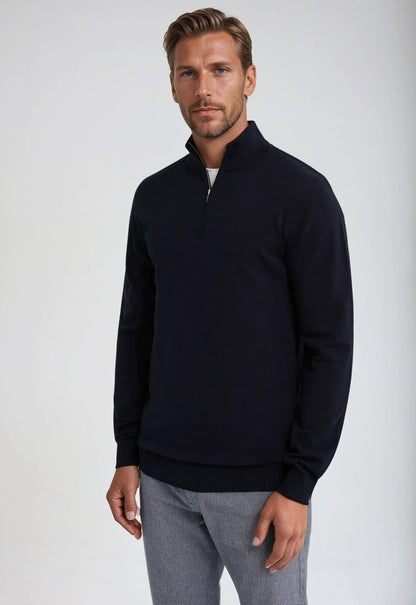 Hagen Herren Pullover Reißverschluss Kragen Lässig