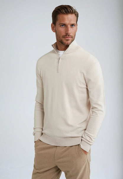 Hagen Herren Pullover Reißverschluss Kragen Lässig