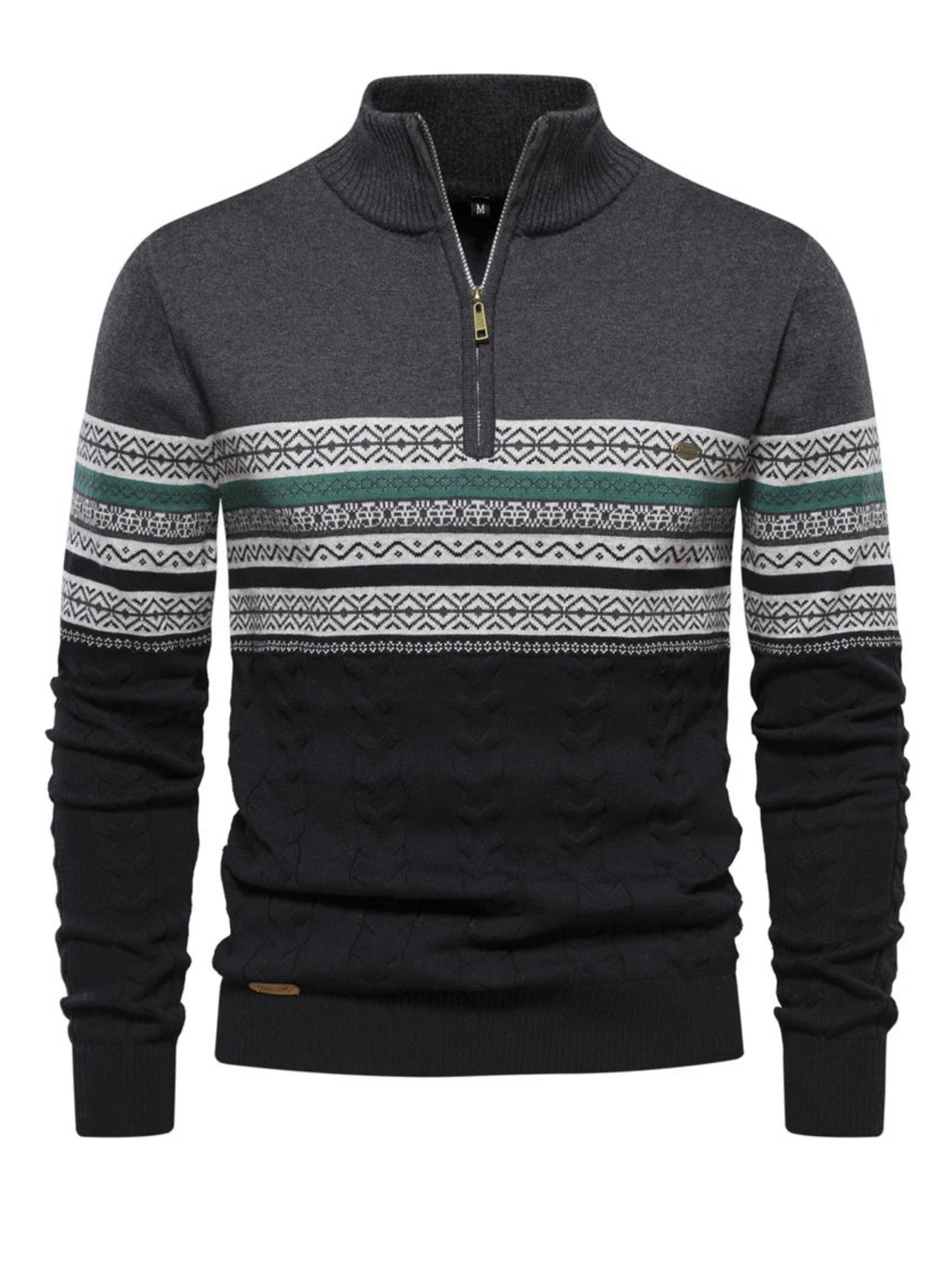 Norvielle Herren Pullover Halbzip Reguläre Passform