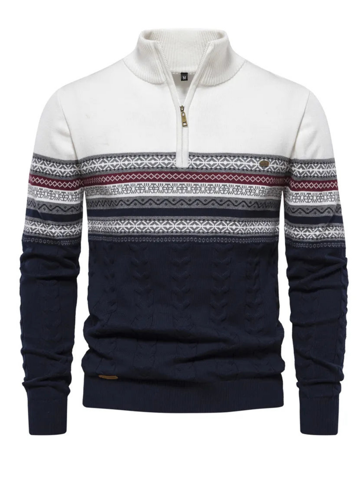 Norvielle Herren Pullover Halbzip Reguläre Passform