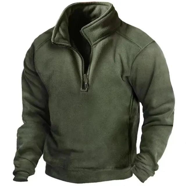 Herren Half-Zip Pullover Winddicht Hochkragen