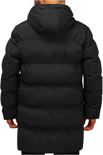 Herren Pufferjacke Mit Kapuze Gepolstert Winter