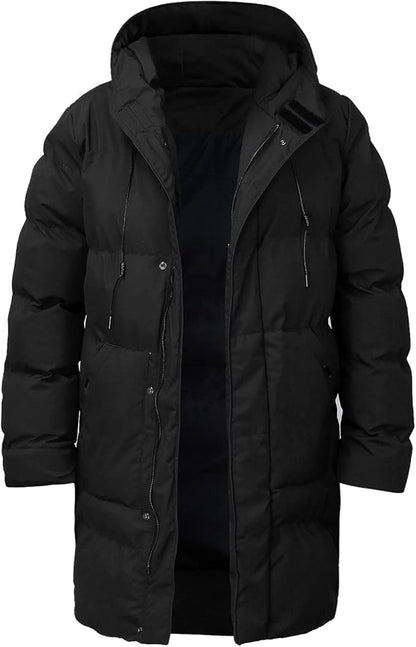 Herren Daunenjacke Gepolstert Mit Kapuze Winter