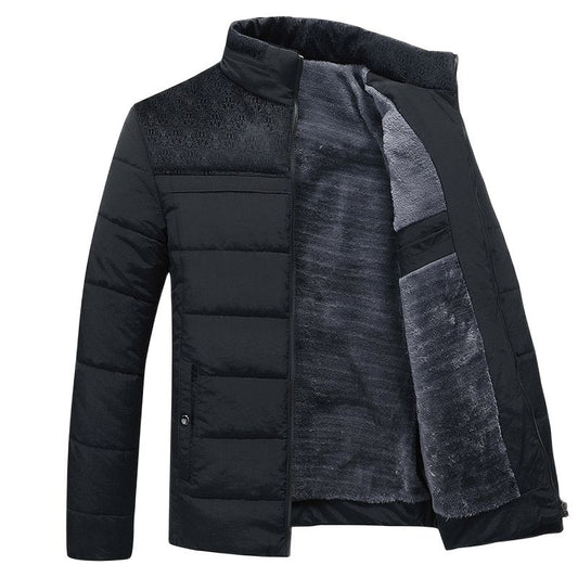 Herren Wintersteppjacke Winddicht Schwarz - Norvielle