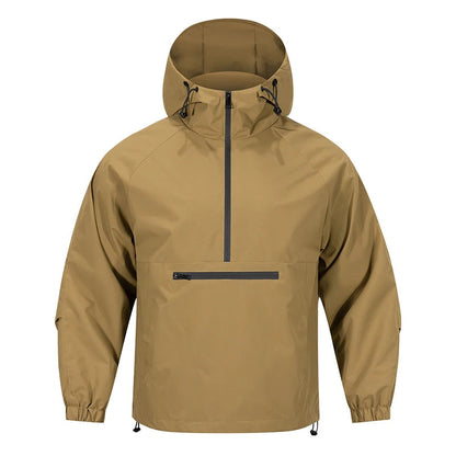 Norvielle Herren Softshell-Jacke Leicht Kapuze Beige