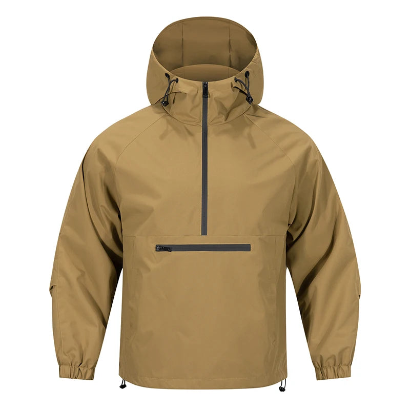 Herren Softshelljacke Leicht Kapuze Beige