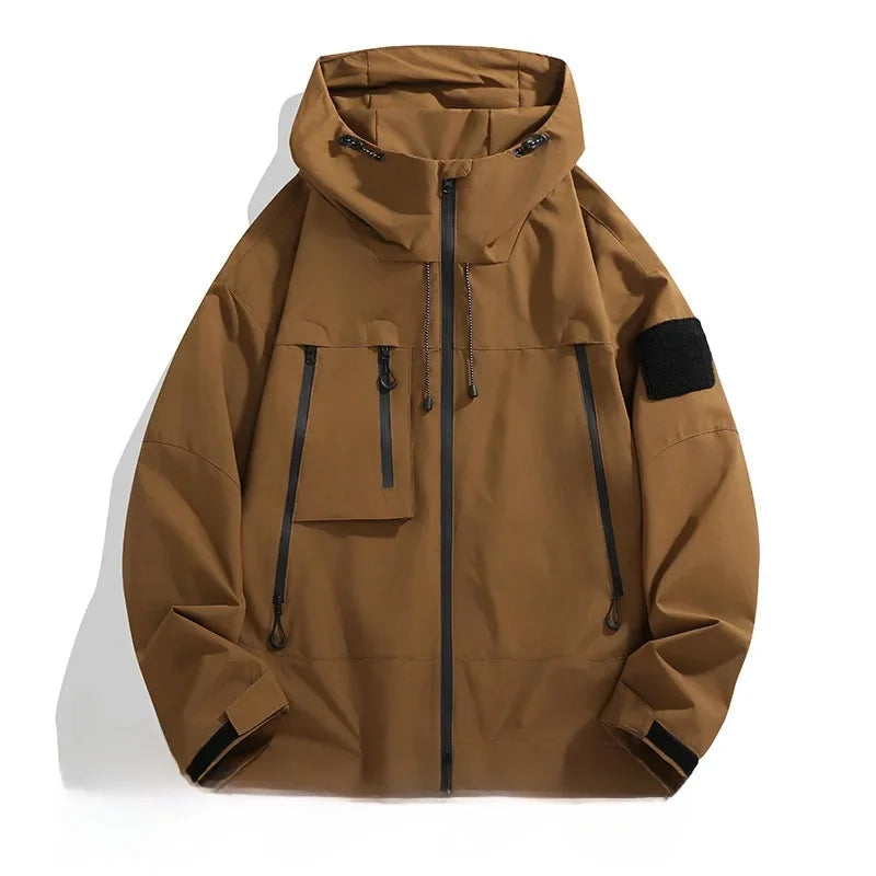 Herren Softshelljacke Lockere Passform Kapuze