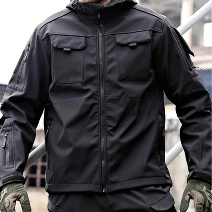Herren Softshell-Jacke Mit Kapuze Wasserabweisend