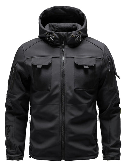 Herren Softshell-Jacke Mit Kapuze Wasserabweisend