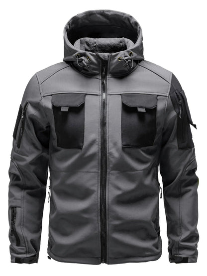 Herren Softshell-Jacke Mit Kapuze Wasserabweisend