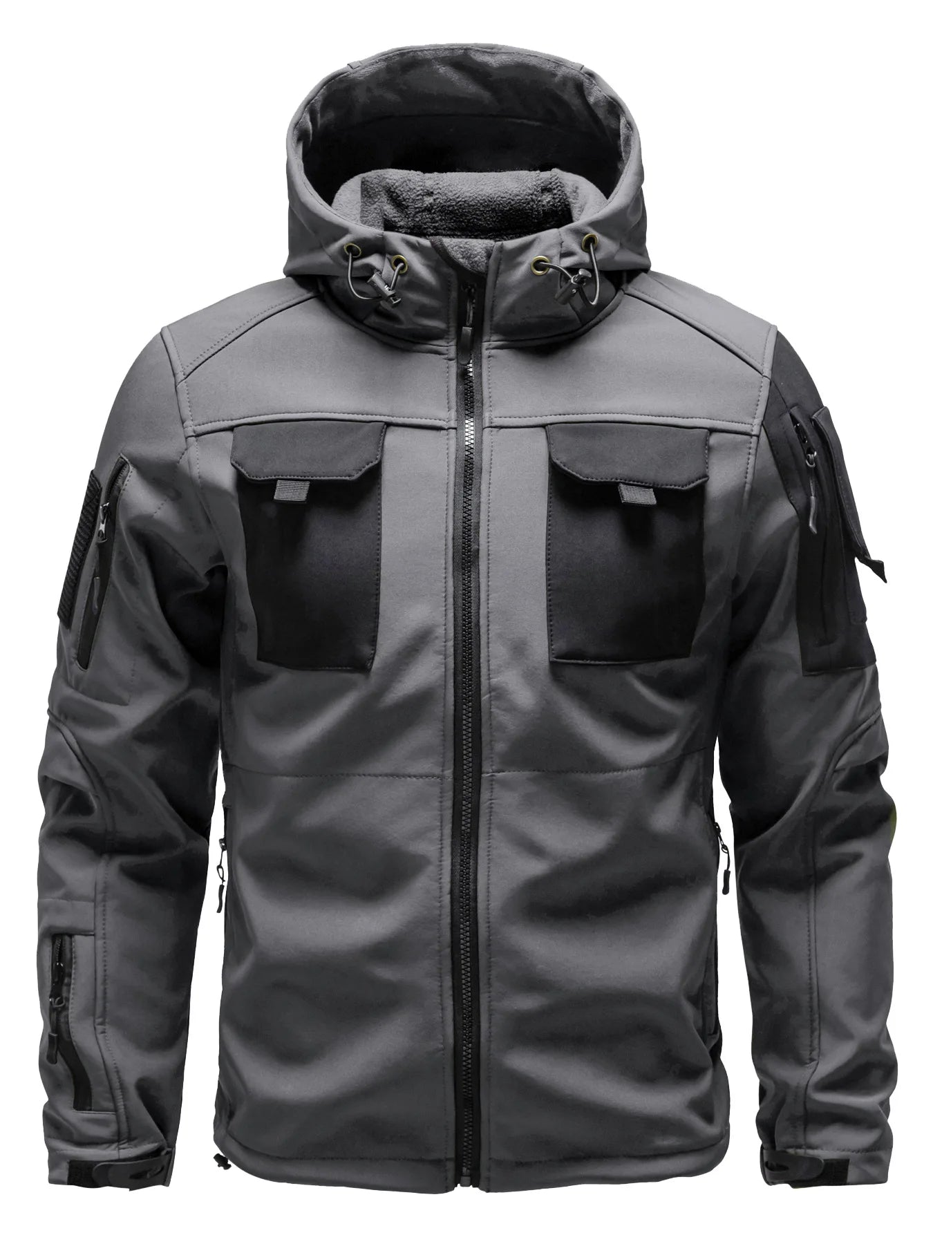 Herren Winter Softshell-Jacke Mit Kapuze Wasserabweisend