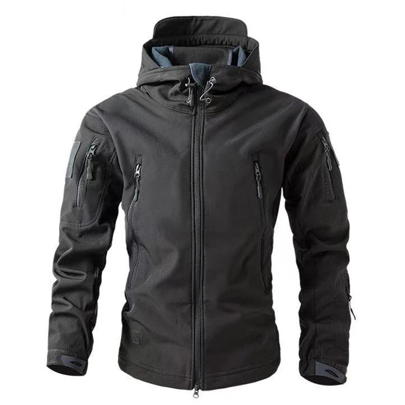 Männer Winter Softshell-Jacke Winddicht Mit Kapuze