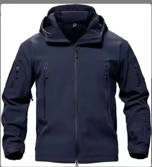 Männer Winter Softshell-Jacke Winddicht Mit Kapuze