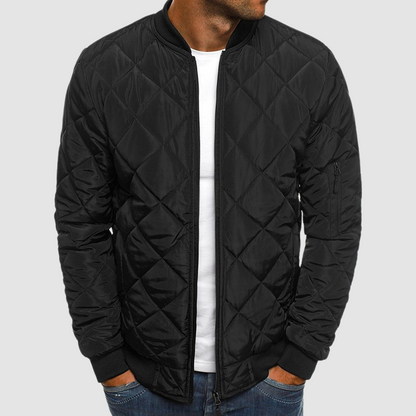 Herren Winterjacke Gesteppt Warm Schwarz - Norvielle