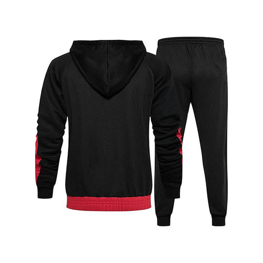 Herren Trainingsanzug Kapuze Atmungsaktives Material Schwarz - Norvielle