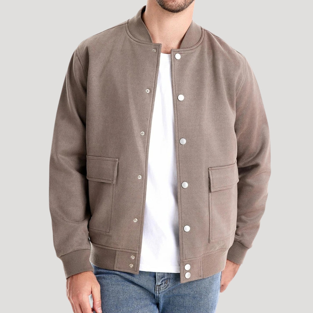 Herren Lederjacke Winter Bomber Außenmantel