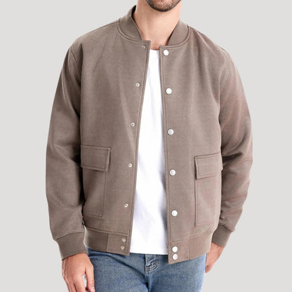 Herren Lederjacke Winter Bomber Außenmantel