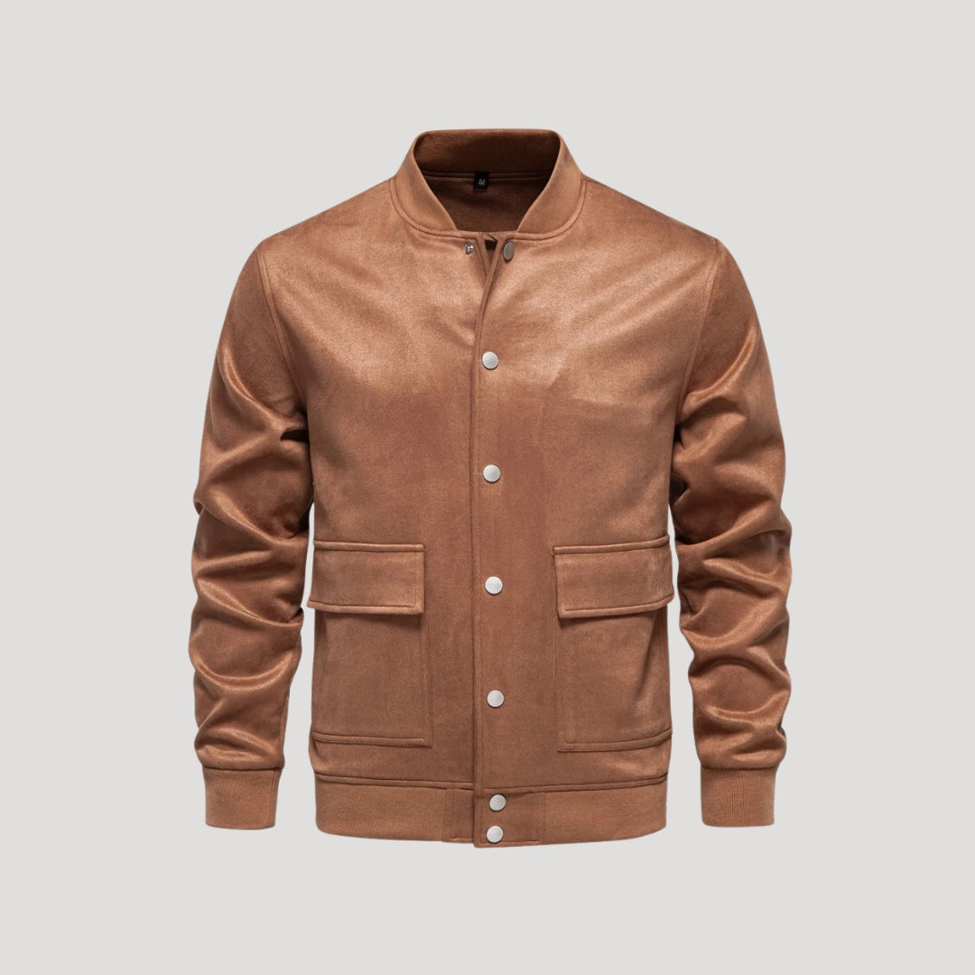 Herren Lederjacke Winter Bomber Außenmantel