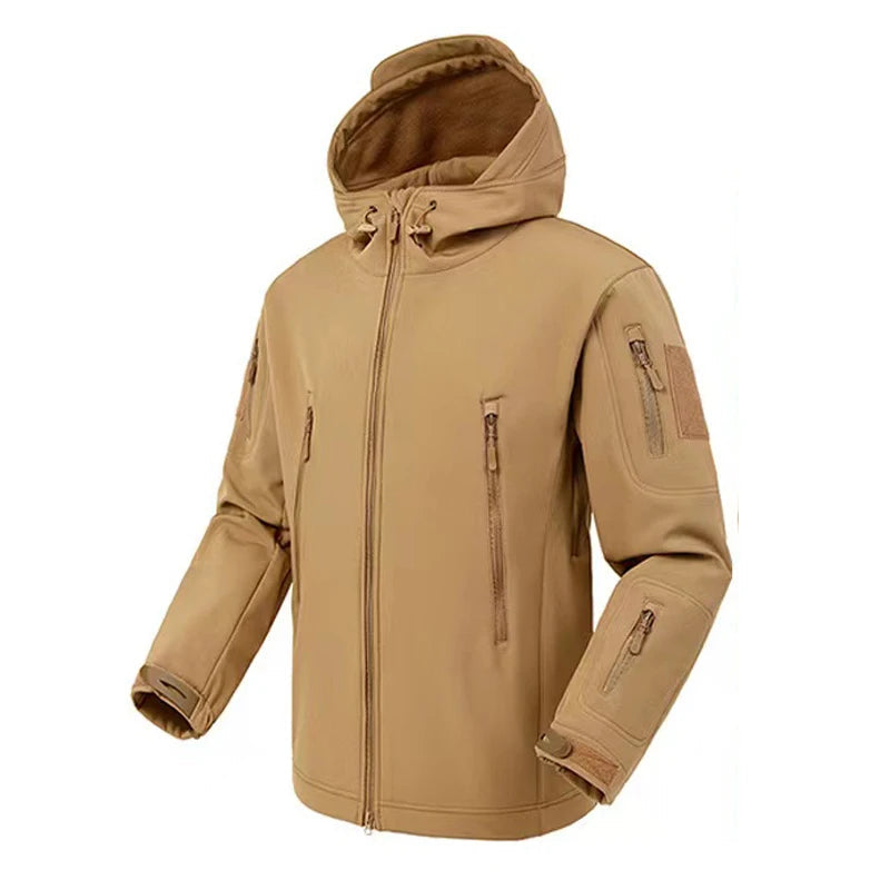 Herren Wasserdichte Fleecejacke Kapuzenjacke