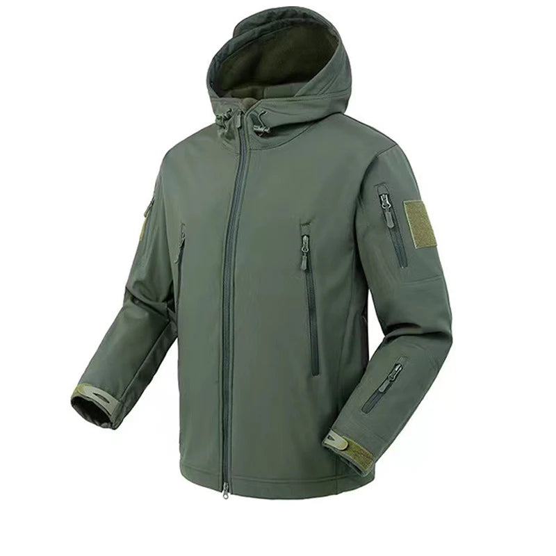 Herren Wasserdichte Fleecejacke Kapuzenjacke