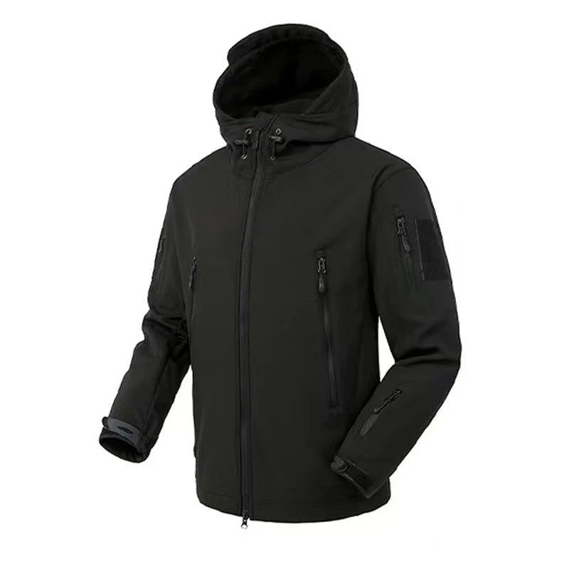 Herren Wasserdichte Fleecejacke Kapuzenjacke