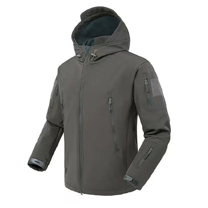 Herren Wasserdichte Fleecejacke Kapuzenjacke