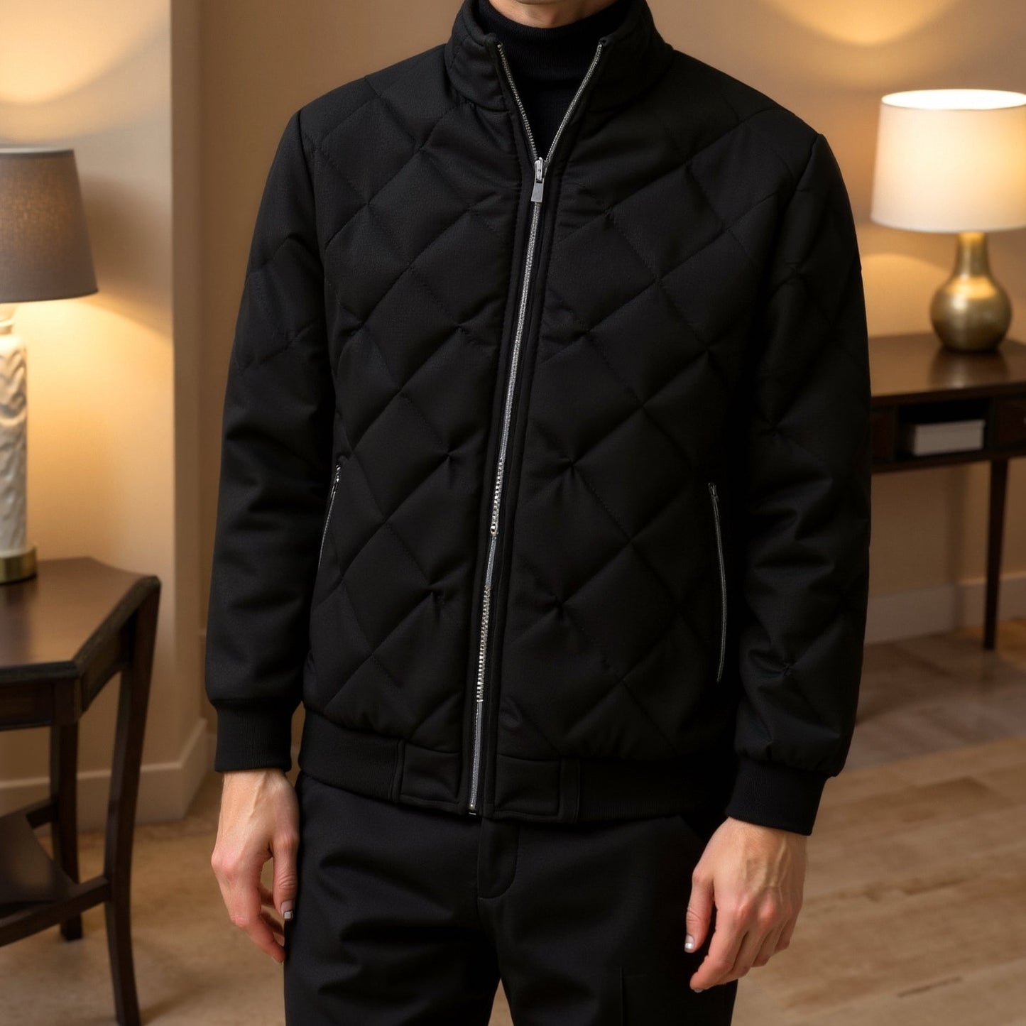 Herren Steppjacke Wasserdicht Winterjacke