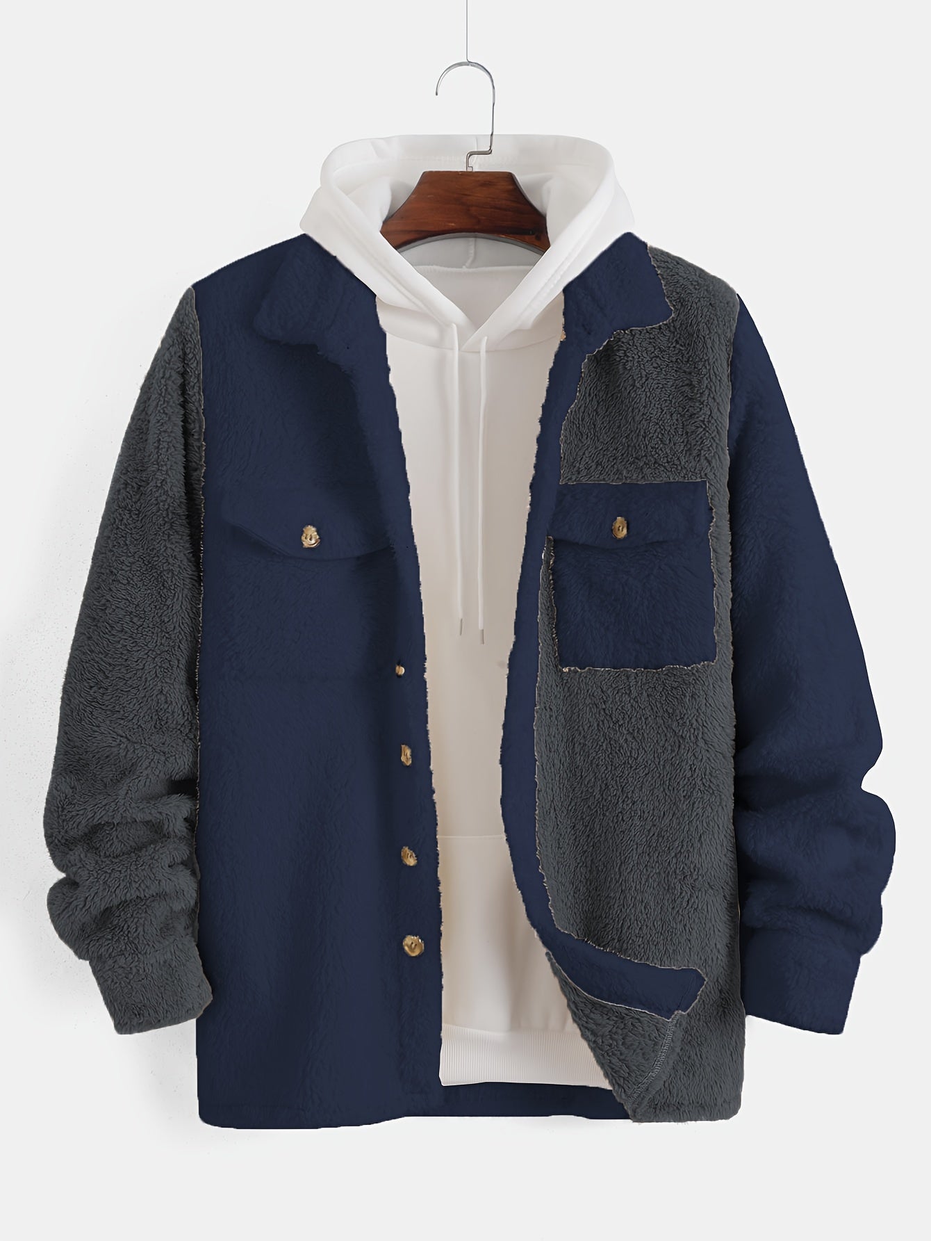 Herren Winterjacke Winddicht Fleece Regulärer Schnitt