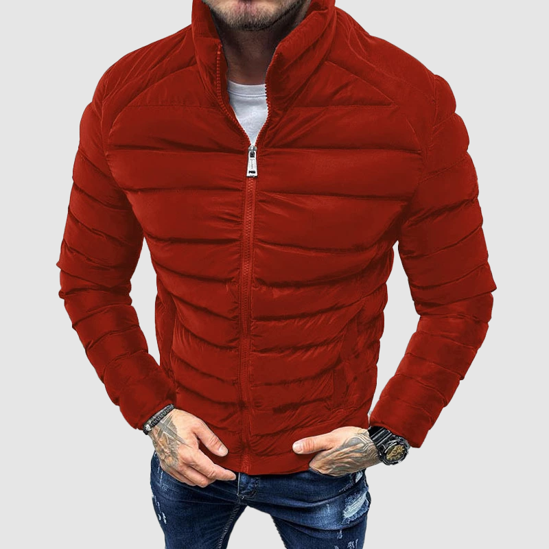 Herren Winterjacke Slim Fit Pufferjacke Hocher Kragen wird zu:
Herren