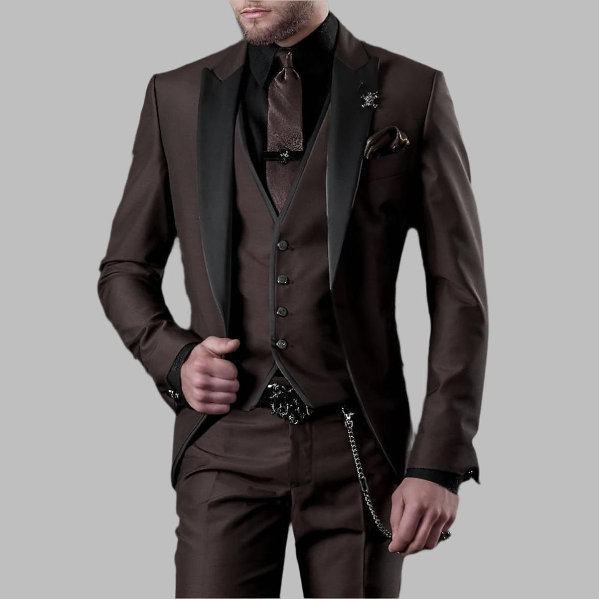 Herren Hochzeitsanzug 3-teilig