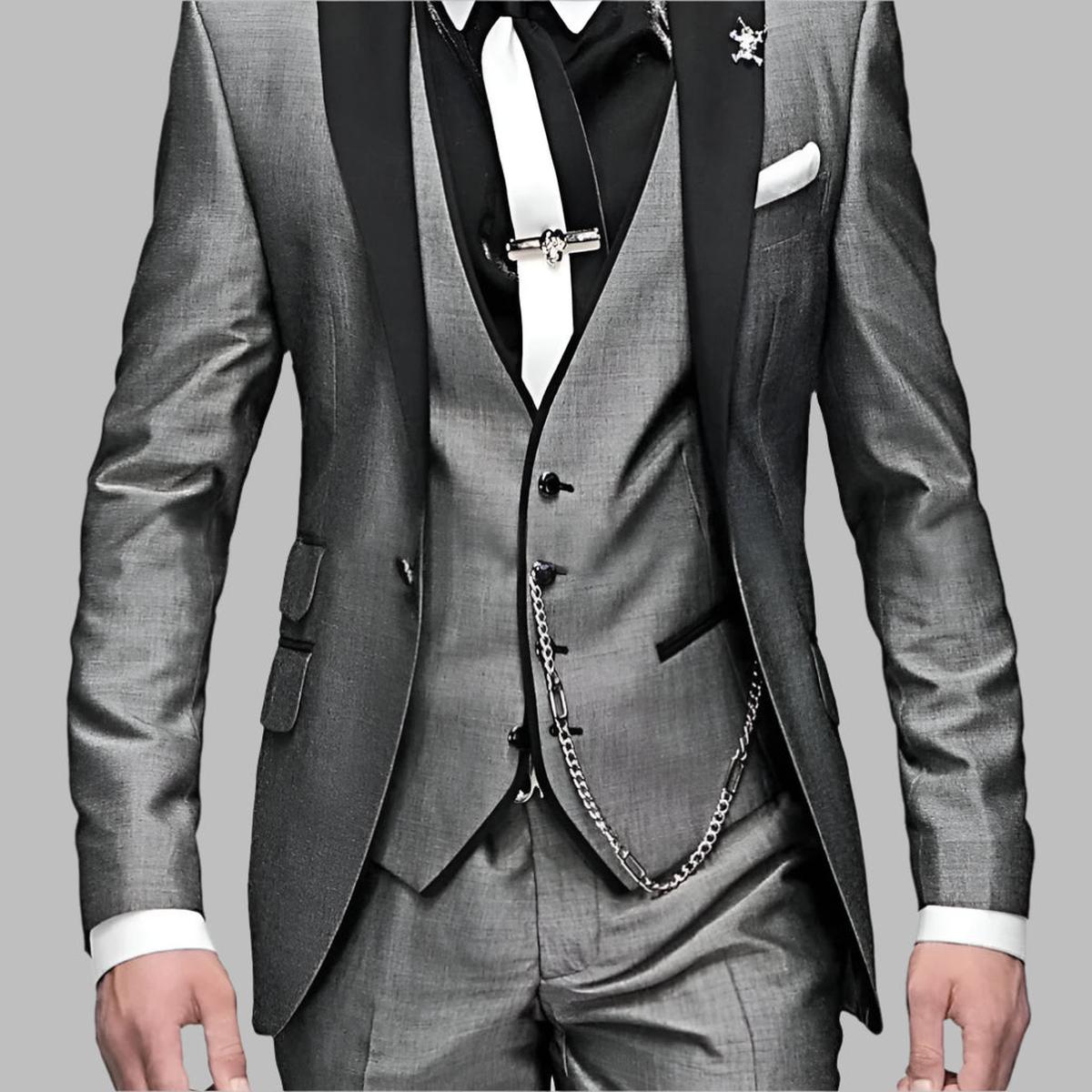 Herren Hochzeitsanzug 3-teilig