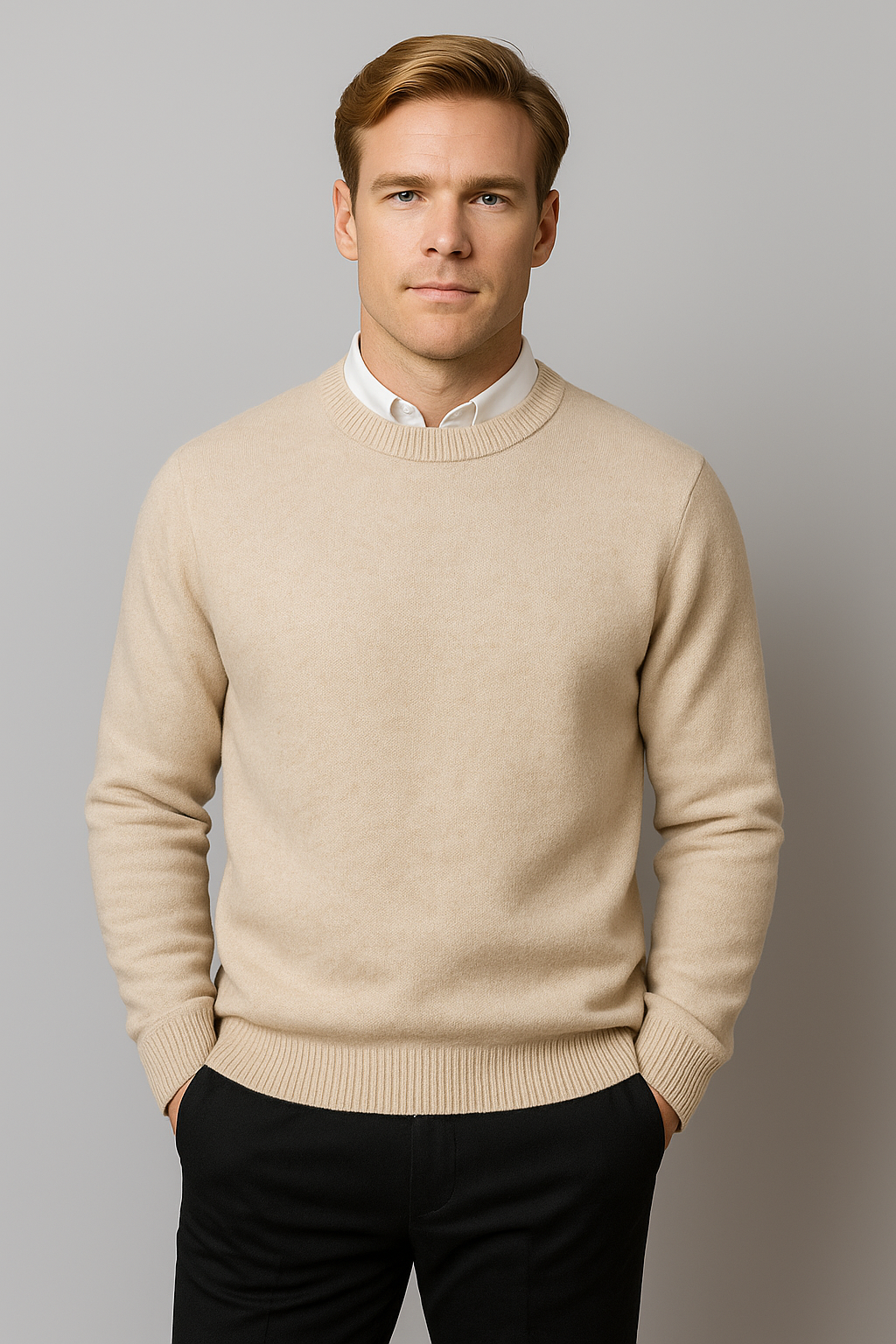 Herren Pullover Klassisch Rundhals Frühling Christian