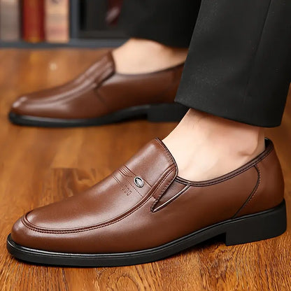 Herren Polierte Slip-On Schuhe Schwarz - Norvielle