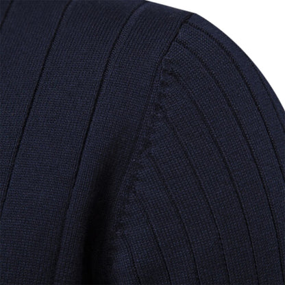 Herren Frühlingspullover Rippstrick Half-Zip