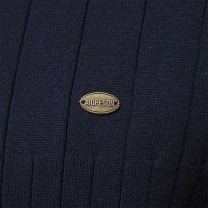 Herren Frühlingspullover Rippstrick Half-Zip