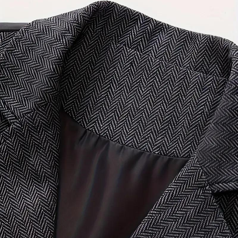 Herren Klassische Tweed Weste mit Revers Elegant